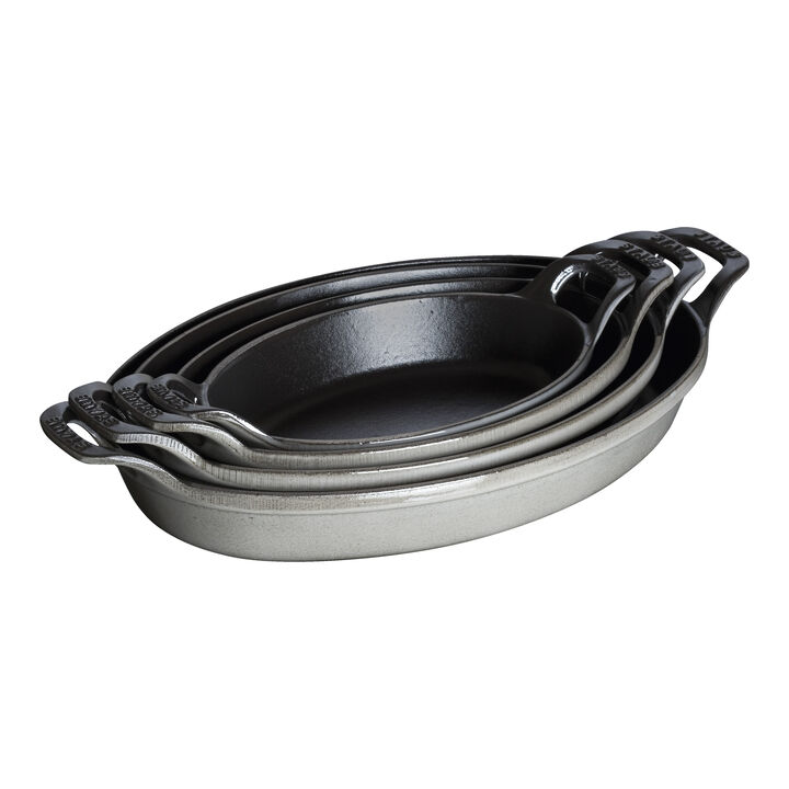 Cast Iron, 9.5-inch, Oval, Baking Dish, Graphite Grey, large 1