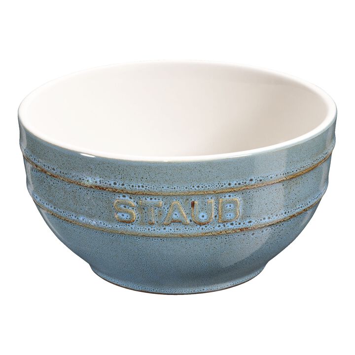 Ceramique, Schüssel 12 cm, rund, Antik-Türkis, Keramik, large 1
