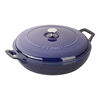 Cast Iron, 3.5 qt, Braiser, Dark Blue, small 2