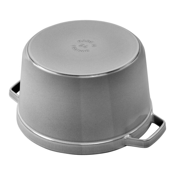 La Cocotte, Cocotte tief 24 cm, rund, Graphit-Grau, Gusseisen, large 3