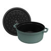 La Cocotte, 5.25 l cast iron round Cocotte, eucalyptus - Visual Imperfections, small 4