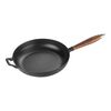 Pans, 28 cm Cast iron Frying pan with wooden handle black, small 1