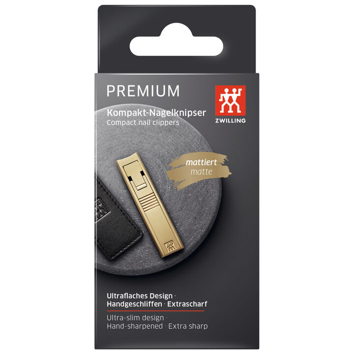 PREMIUM, Compact Nail Clippers - Matt Gold, large 4