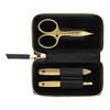 PREMIUM, 3-pcs Calf leather  Manicure Case black, small 1