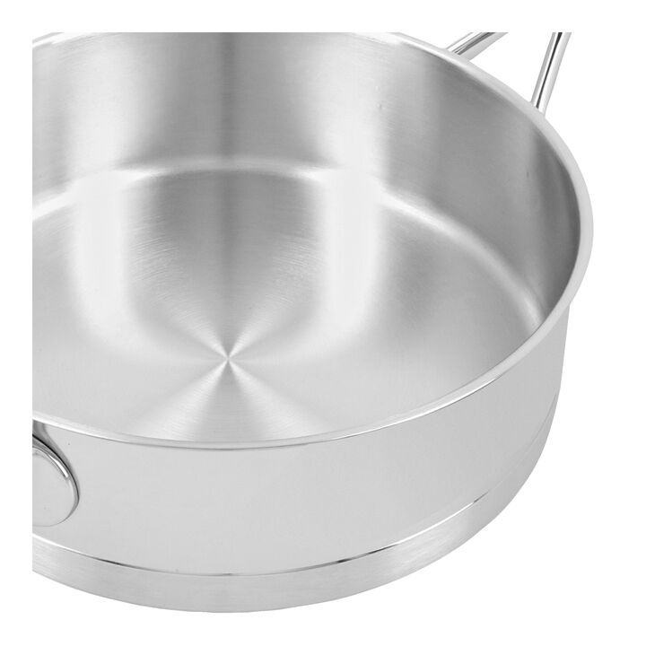 Atlantis, 3 qt Sauté Pan With Helper Handle And Lid, 18/10 Stainless Steel , large 4