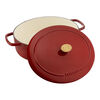 Bellamonte, Cocotte 29 cm, oval, Rot, Gusseisen, small 6