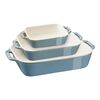 Ceramique, Conjunto para forno S/M/L 3-pe&ccedil;as, Turquesa antigo, small 1