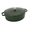 Cast Iron, 6.25 qt, Wide Oval Dutch Oven, Basil - Factory Second, small 1