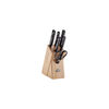Simeto, 7 Piece, Knife block set, nature, small 8