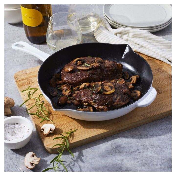 Cast Iron, 10-inch, Fry Pan, Pure White, large 4