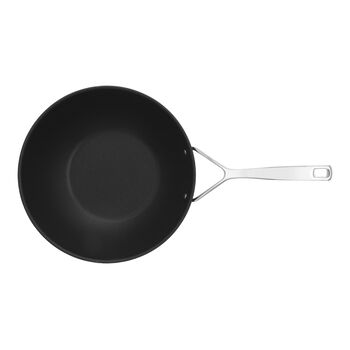 Wok Tava d&uuml;z taban | Al&uuml;minyum | G&uuml;m&uuml;ş-Siyah | 30 cm,,large 4
