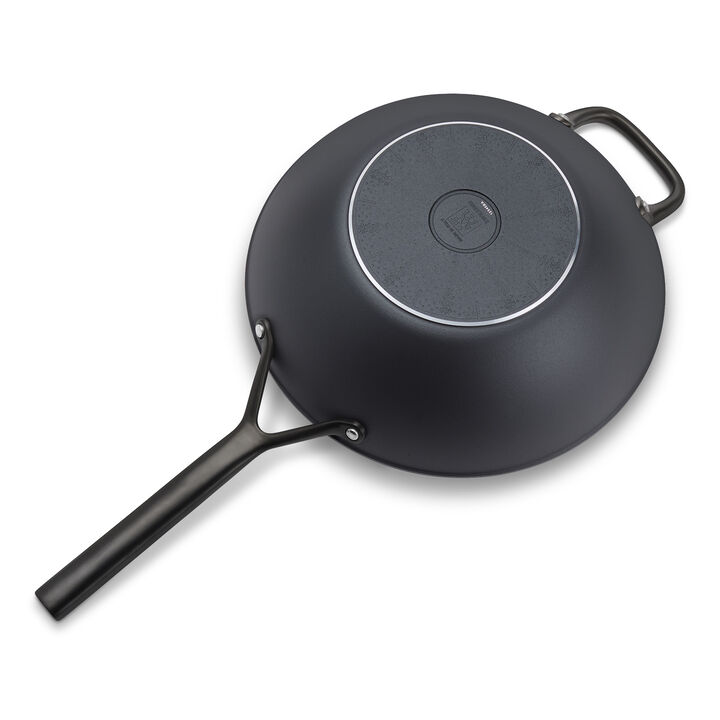 Milano, 12-inch, Wok With Glass Lid Ceramic Nonstick Titanium, large 4