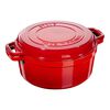 Braisers, 6 l cast iron round Braise + grill, cherry, small 1