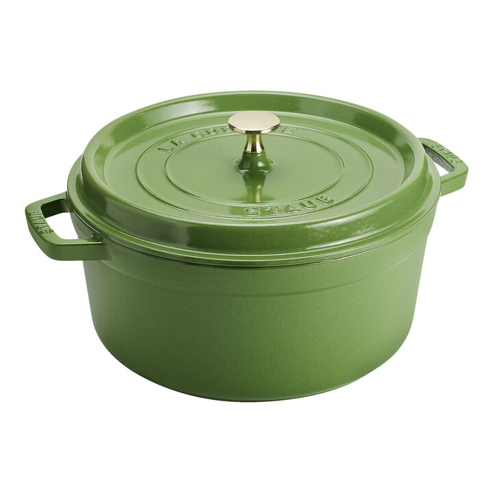 Cast Iron, 5.5 qt, Round, Dutch Oven, Pistachio, large 1