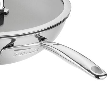 Wok Tava Kapaklı | 18/10 Paslanmaz &Ccedil;elik | Metalik Gri | 30 cm,,large 4