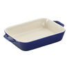 Stoneware, 7.5-x 6.5-inch, Rectangular, Baking Dish, Dark Blue, small 2