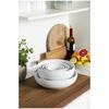 Set di ciotole con pompa e coperchi per sottovuoto, 5-pz. / 18/24/ M/L, bianco, Ceramica, small 6