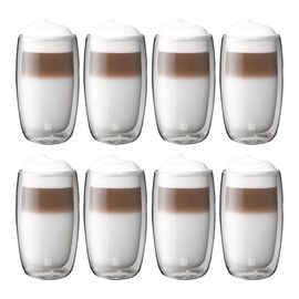 8 Piece, Latte Glass Set - Value Pack, transparent