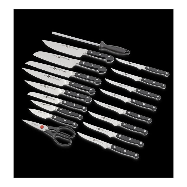 Pro, 20 Piece, Knife block set, black, large 3