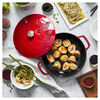 Braisers, 2.5 l cast iron round Braiser with Dragon Lid, cherry, small 7