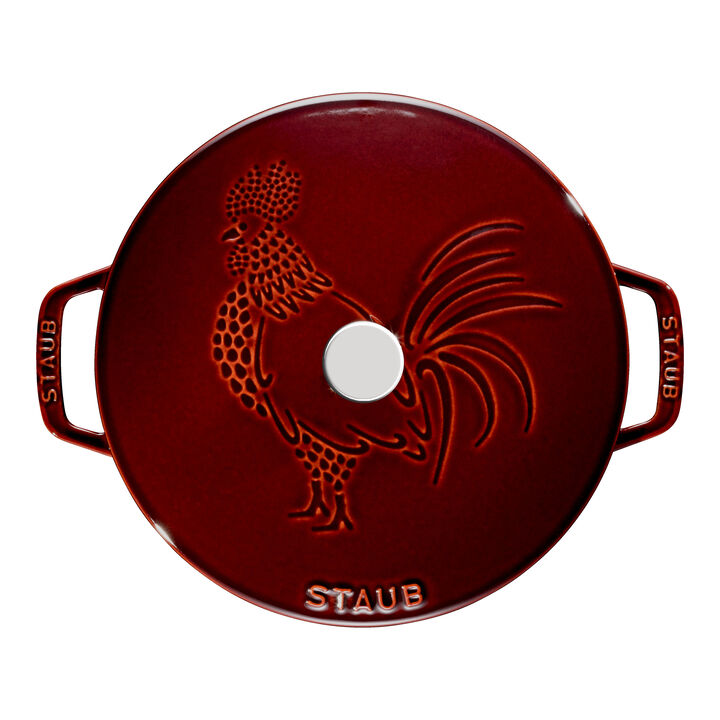 Cast Iron, 3.75 qt, Essential French Oven Rooster Lid, Grenadine, large 2