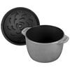 鋳物ホーロー鍋, ラ・ココット de GOHAN 20 cm, ラウンド, グレー, 鋳鉄, small 2