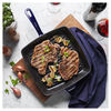 Cast Iron, 12-inch, Cast Iron, Square, Grill Pan, Dark Blue - Factory Second, small 2