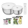 Fresh & Save BOWLS, stainless steel / M/L Vacuum Starter Set, 9-pc , small 1