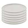 Conjunto de pratos planos 22cm,6 pe&ccedil;as, cer&acirc;mica, branco trufado, small 1