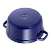 Cast Iron, 7 qt, Round, Dutch Oven, Dark Blue, small 6