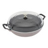 Cast iron, 3.5 l cast iron round Saute pan with glass lid, cherry blossom - Visual Imperfections, small 1