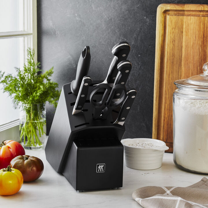 Pro, 7-pc, Knife block set, Matte Black, large 2