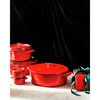 La Cocotte, 6 l cast iron oval Wide Oval Dutch Oven, cherry, small 9