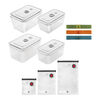 Fresh & Save, Vakuum Set, 17-tlg. / S/M/L, Grau/Transparent, Glas/Kunststoff, small 1