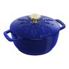 La Cocotte, 16 cm round Cast iron French oven snowflake dark-blue, small 1