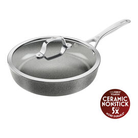 Sauteuse avec couvercle, 28 cm, Aluminium, Revêtement antiadhésif en céramique renforcée en titane