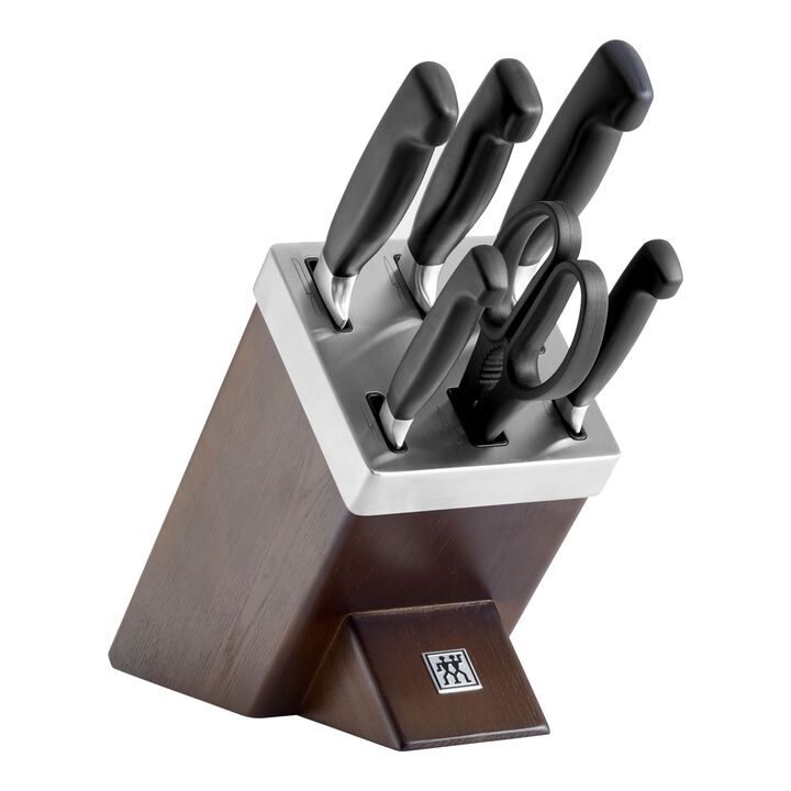FOUR STAR, 7-pcs, Knife block set, brown, large 1