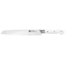 Couteau à pain 23 cm, Blanc, tranchant dentelé
