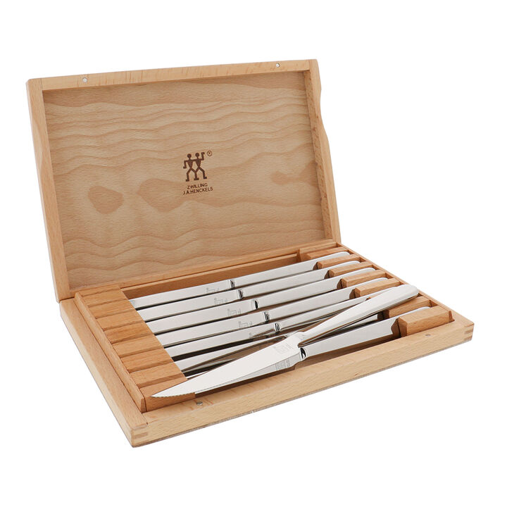 Steak Sets, Stainless Steel Steak Knife Set with Wood Presentation Case  , 8-pc, large 1