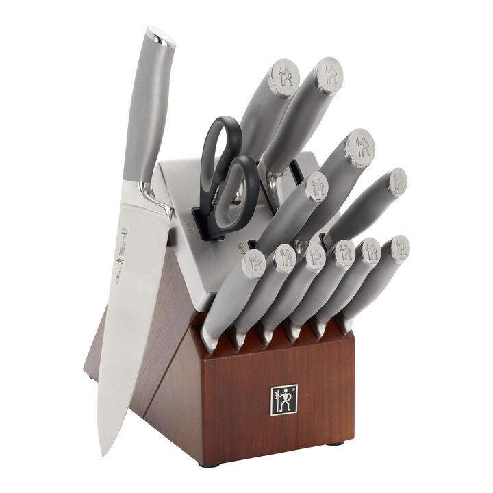 Modernist, 14-pcs, Knife block set, brown, large 1