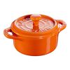 Mini D&ouml;k&uuml;m Tencere | Turuncu | 10 cm | 200 ml | yuvarlak,,large