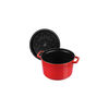 La Cocotte, 4.75 l cast iron round Tall cocotte, cherry, small 8
