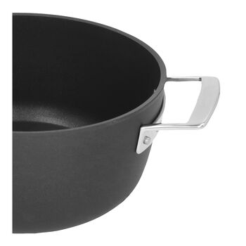Sığ Tencere Kapaklı | Al&uuml;minyum | 24 cm | Siyah,,large 6