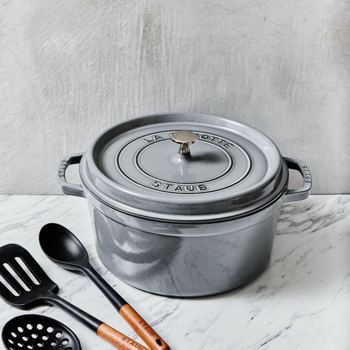 La Cocotte, Cocotte 24 cm, redondo, Cinza grafite, Ferro fundido, large 2