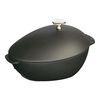 Cast Iron, 2 qt, Cast Iron, Mussel Pot, Matte Black, small 1