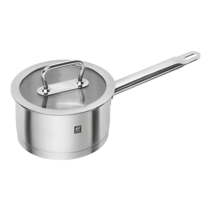 Pro, Stieltopf 16 cm, 18/10 Edelstahl, Silber, large 1