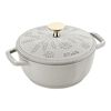La Cocotte, 1.1 l cast iron round French oven marguerite, white truffle, small 1