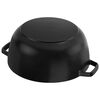 La Cocotte, 4.8 l cast iron round Essential French Oven with Snake Lid, black, small 6
