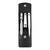 CLASSIC, 3-pcs Calf leather Snap fastener case black, small 1