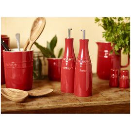 Conjunto de azeite e vinagre 20 cm, Cerâmica, Vermelho cereja